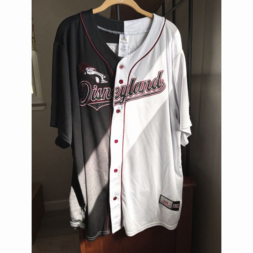 Disney Parks Disneyland Cruella de Vil 101 Dalmations Baseball Jersey Sz XL